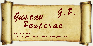 Gustav Pešterac vizit kartica